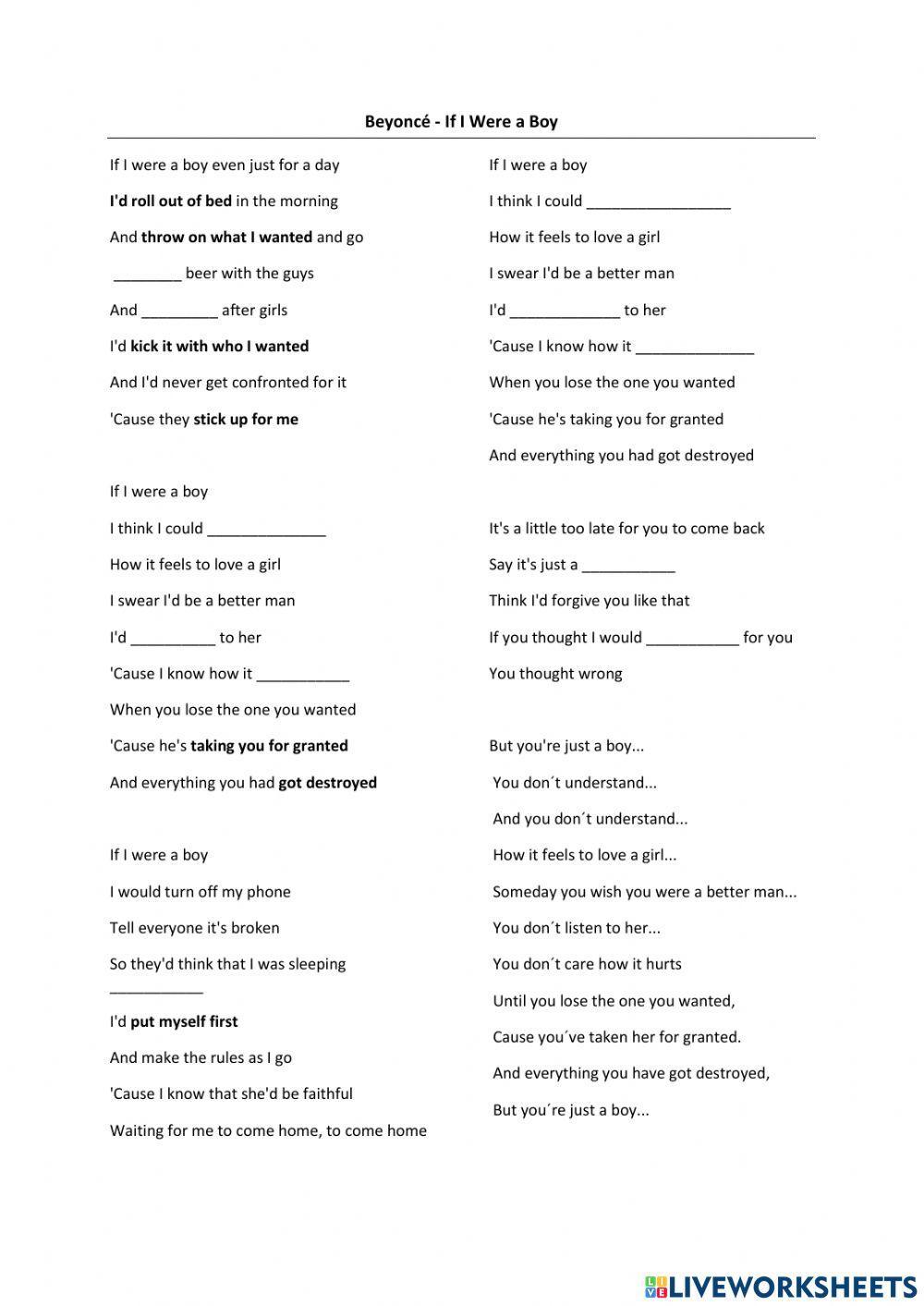 Beyonce - If I Were a Boy