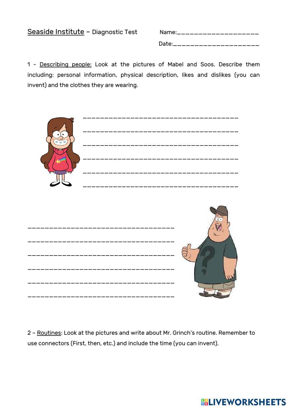 Diagnostic Test - 3rd Form