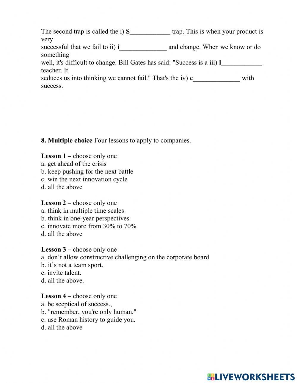 fail to worksheets