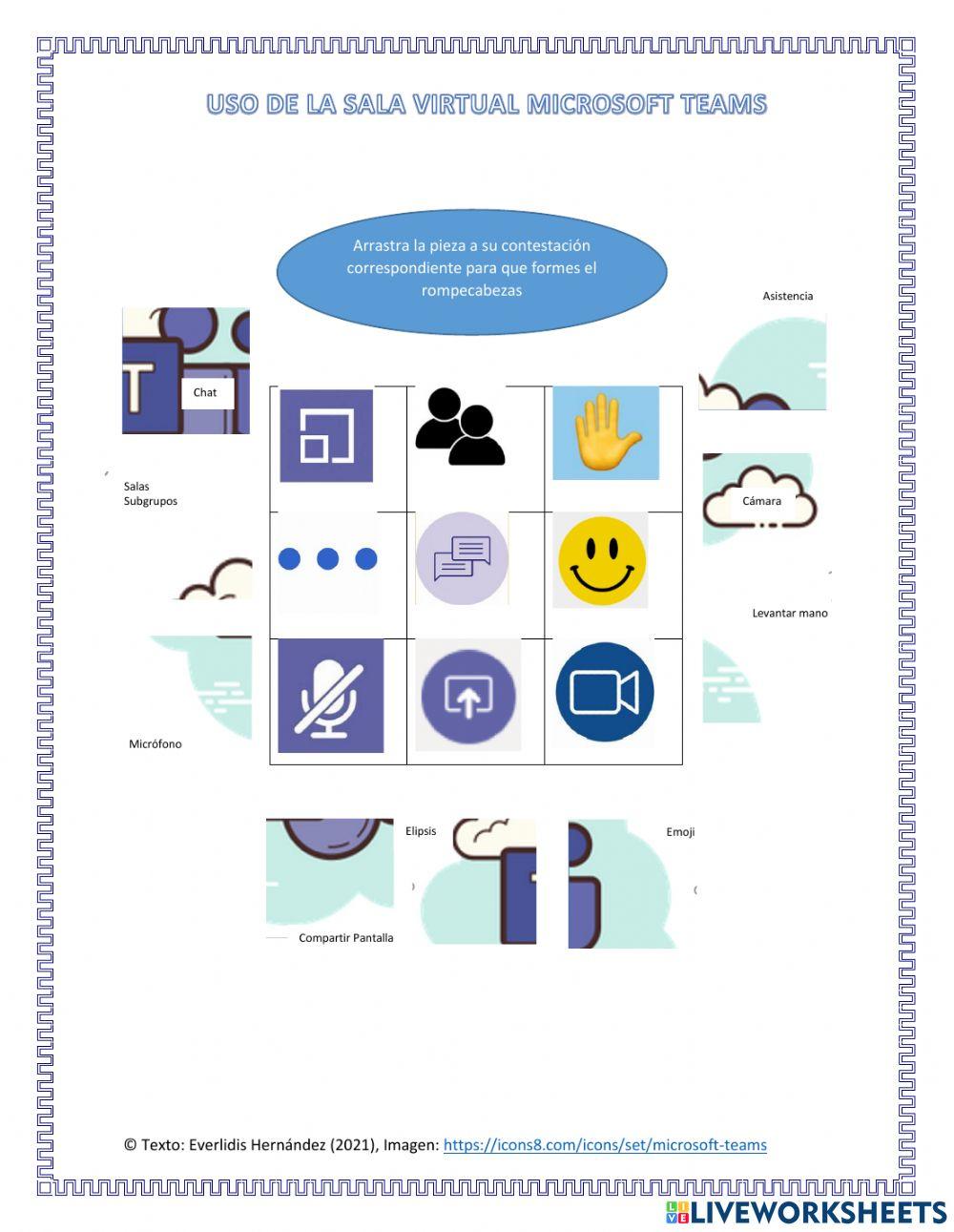 Uso sala virtual Microsoft Teams