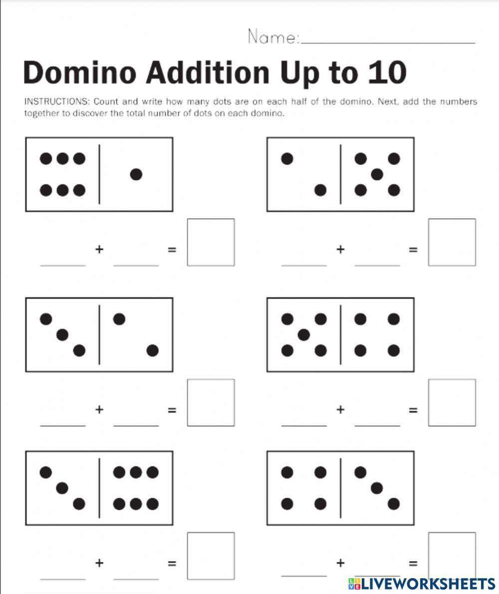 Domino Addition Up to 10
