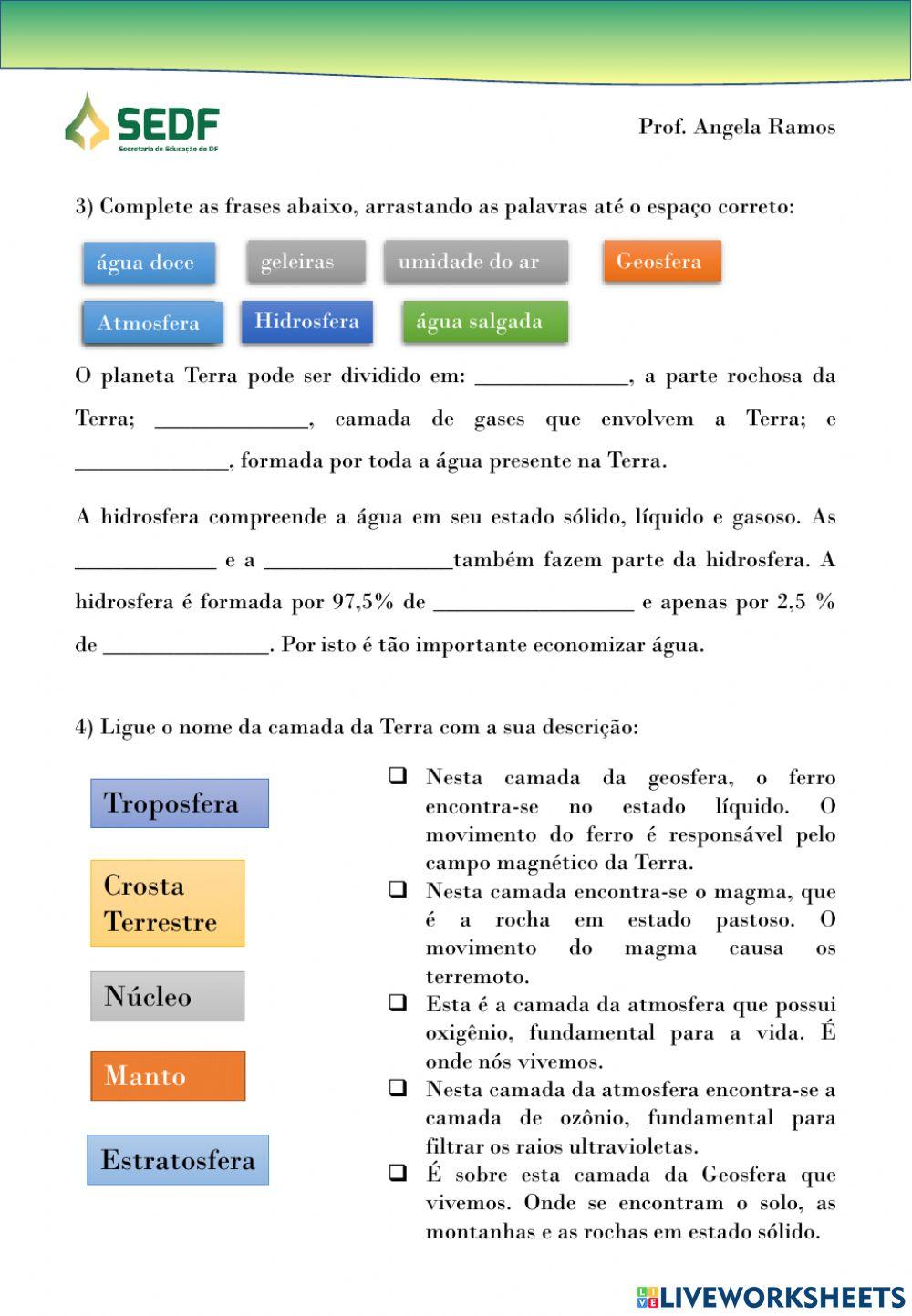 Camadas do Planeta Terra