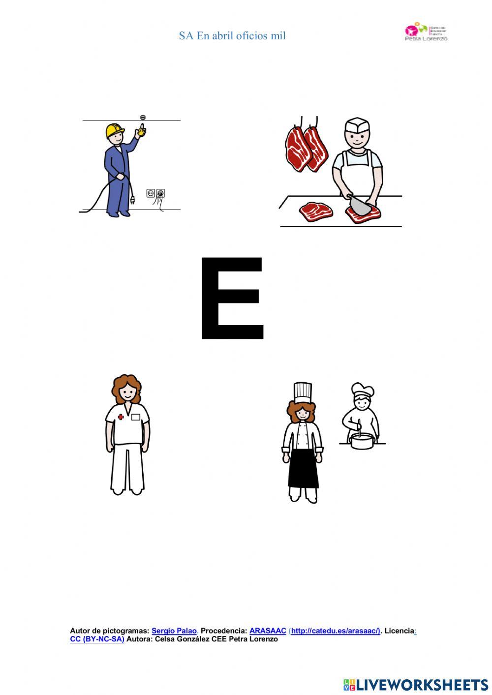 Une la vocal con las imágenes que empiezan por ella