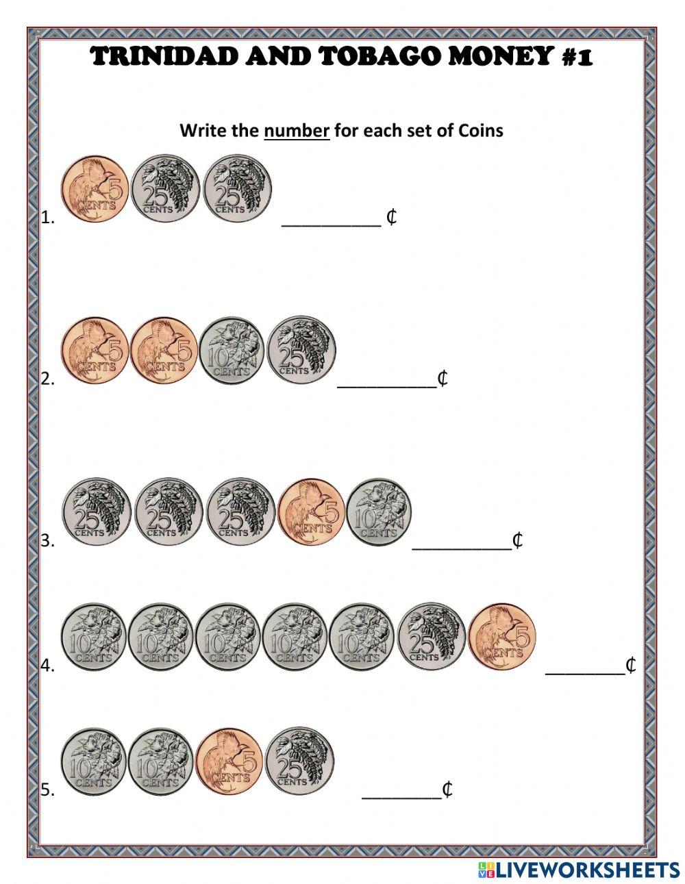 Trinidad and Tobago Money 1 - Coins