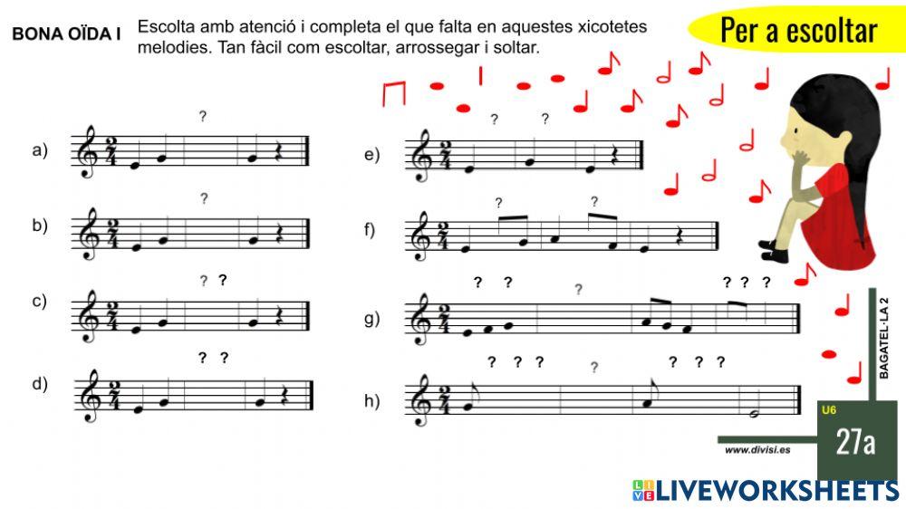 DICTAT MELÓDIC Bagatel·la 27a-1
