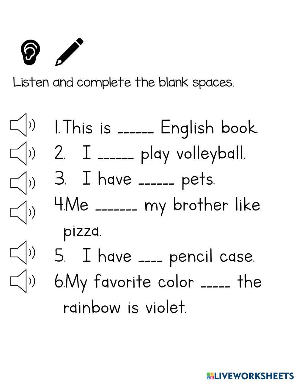 Listening for sight words