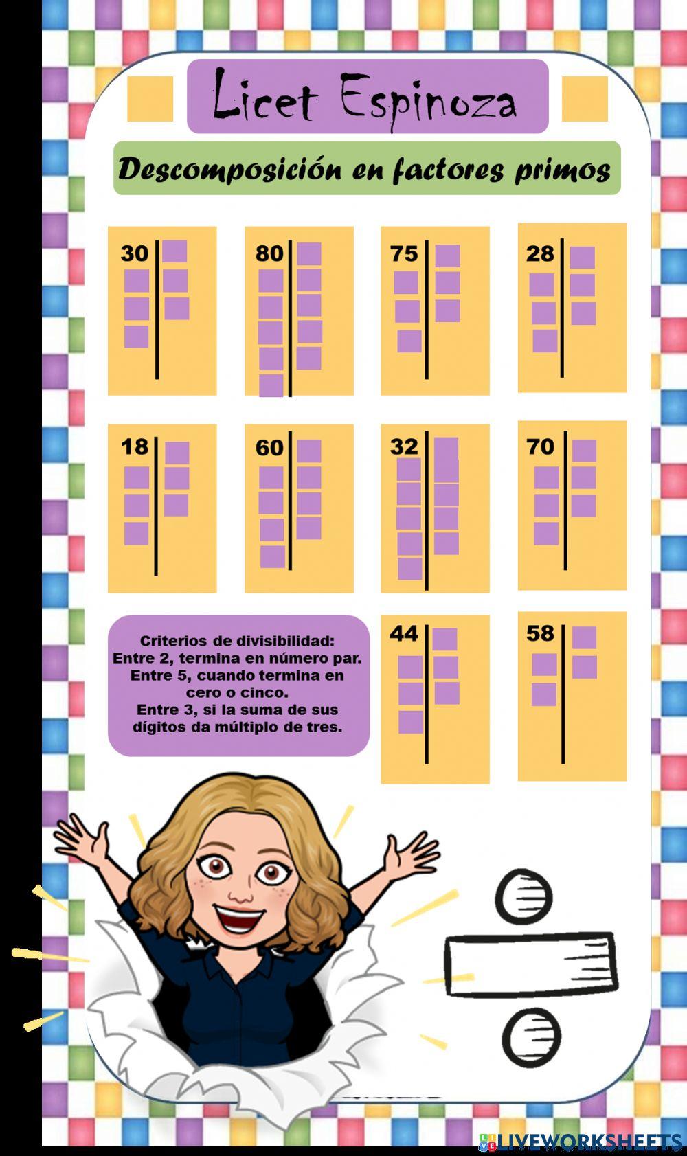 Descomposición en factores primos