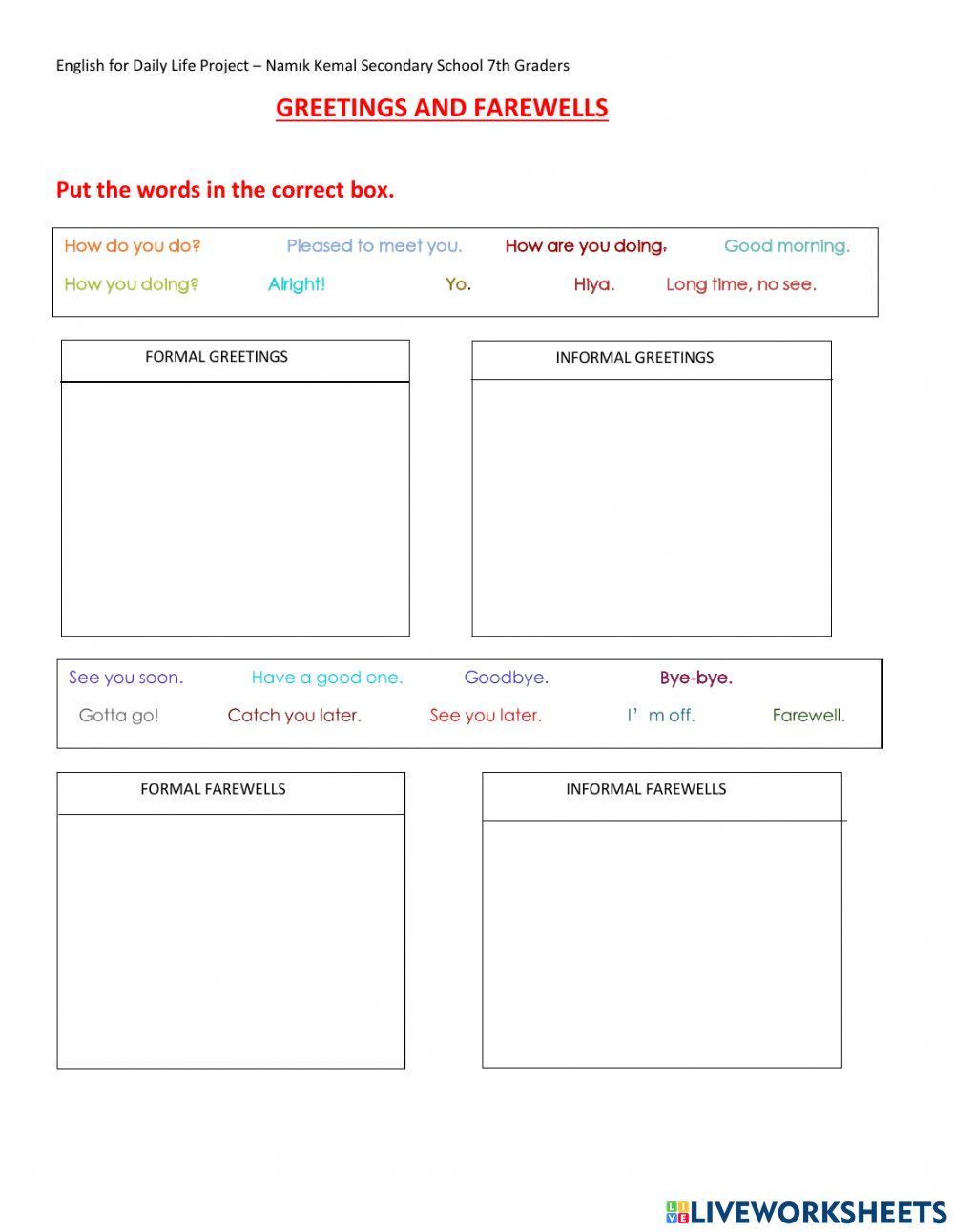 English for Daily Life-Greetings and Farewells