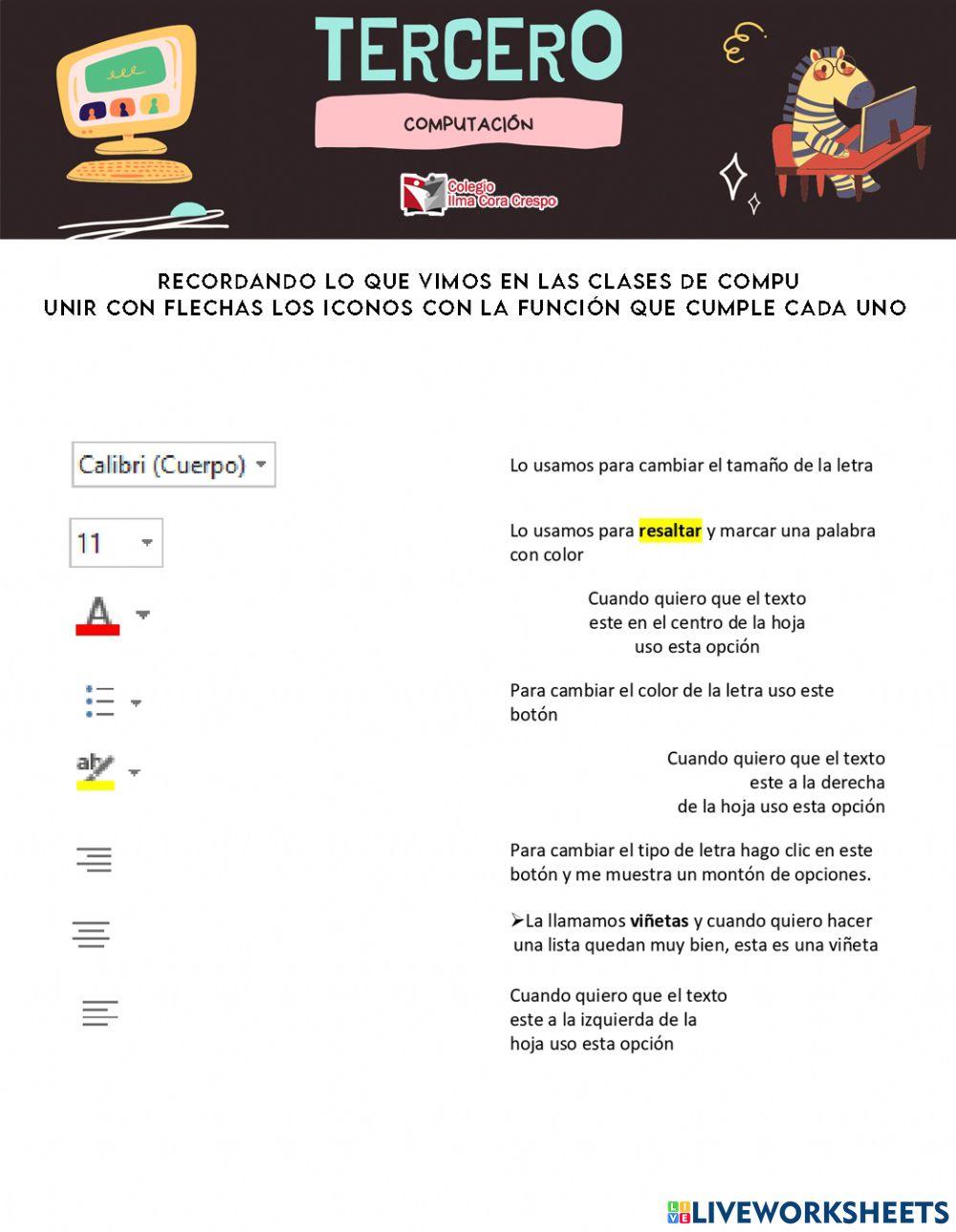 Unir con flechas - Word Unir con flechas - Word