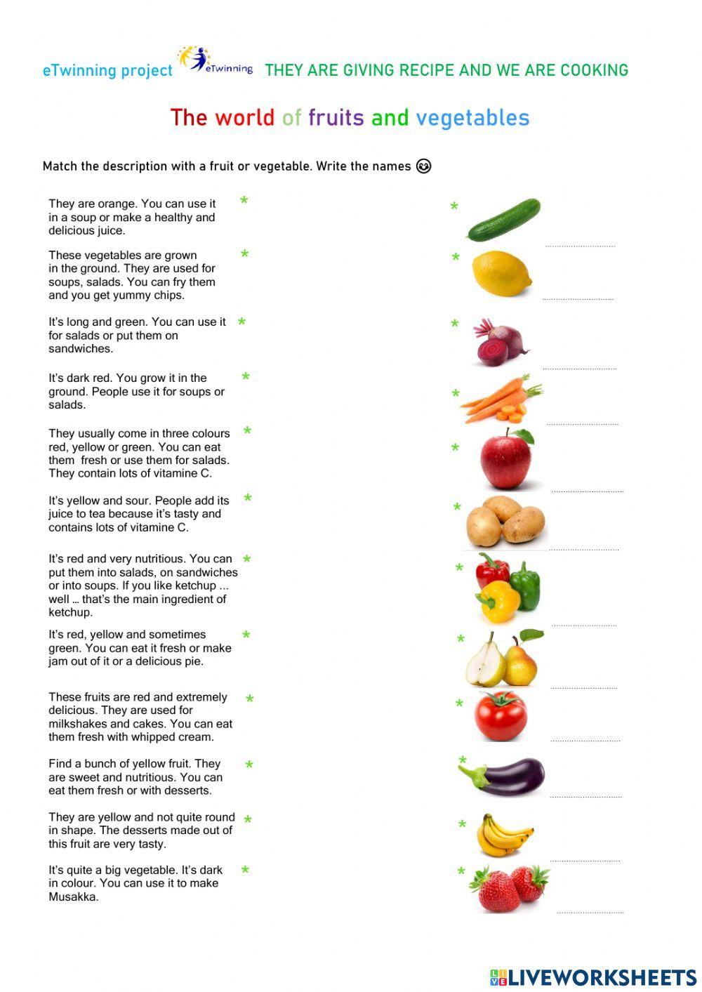 The wotld of fruit and vegetables