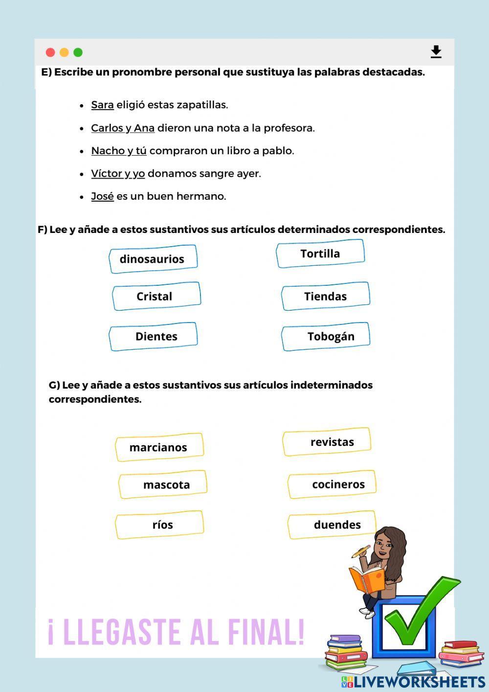Categorías Gramaticales