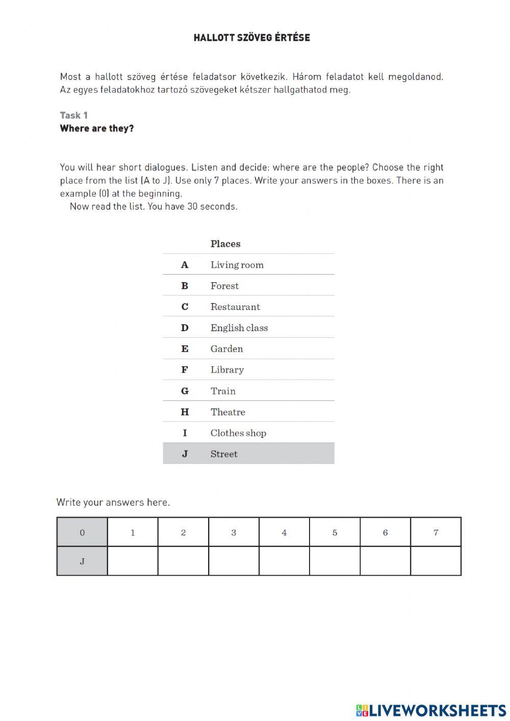 Listening Comprehension Practice