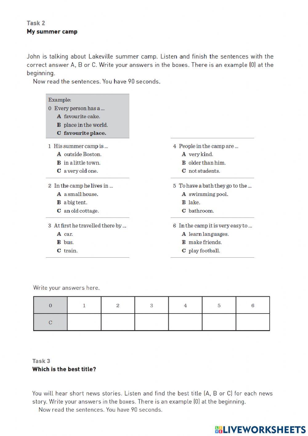 Listening Comprehension Practice