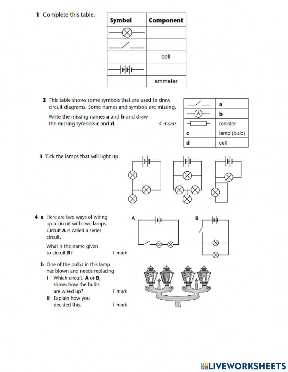 962581 | Simple Circuits | Nozim | LiveWorksheets