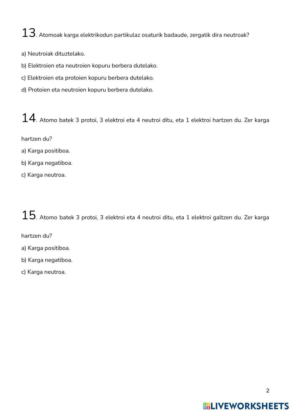 2.Atomoen partikulak eta eredu atomikoak