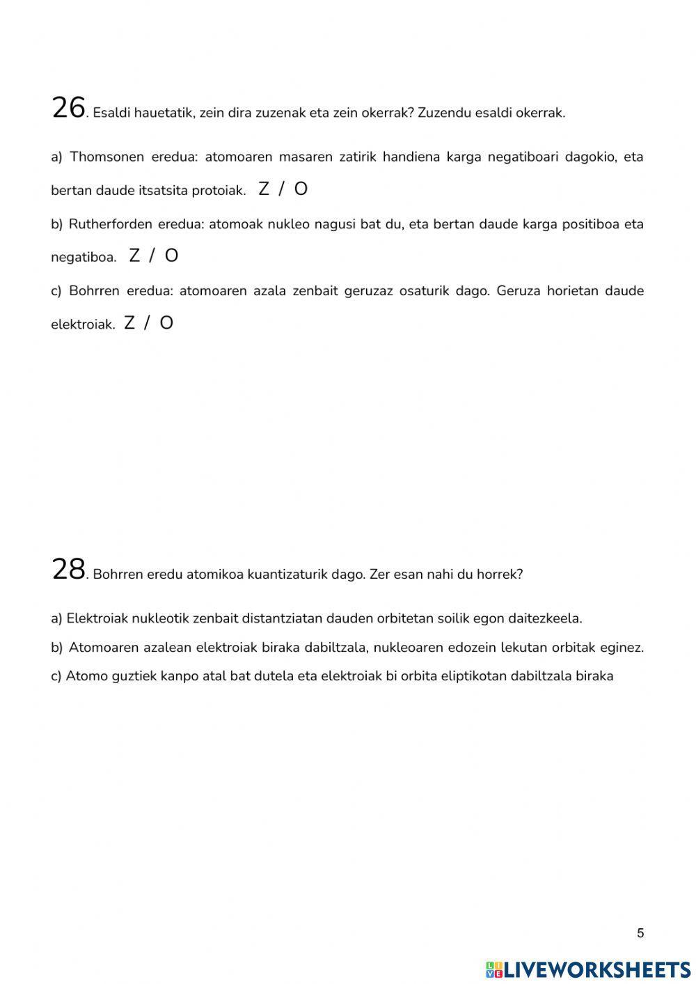 2.Atomoen partikulak eta eredu atomikoak