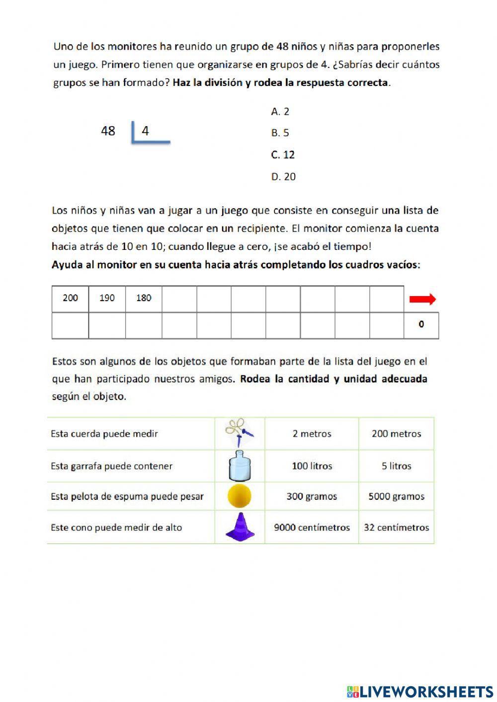 Prueba externa tercero 1