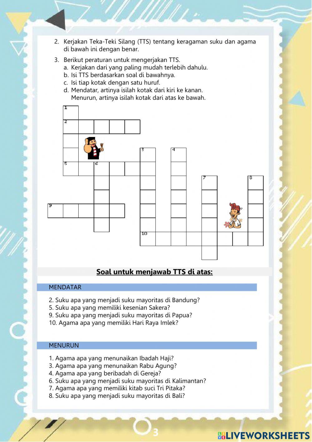 Pretest Keragaman Suku-Agama Kelas IV