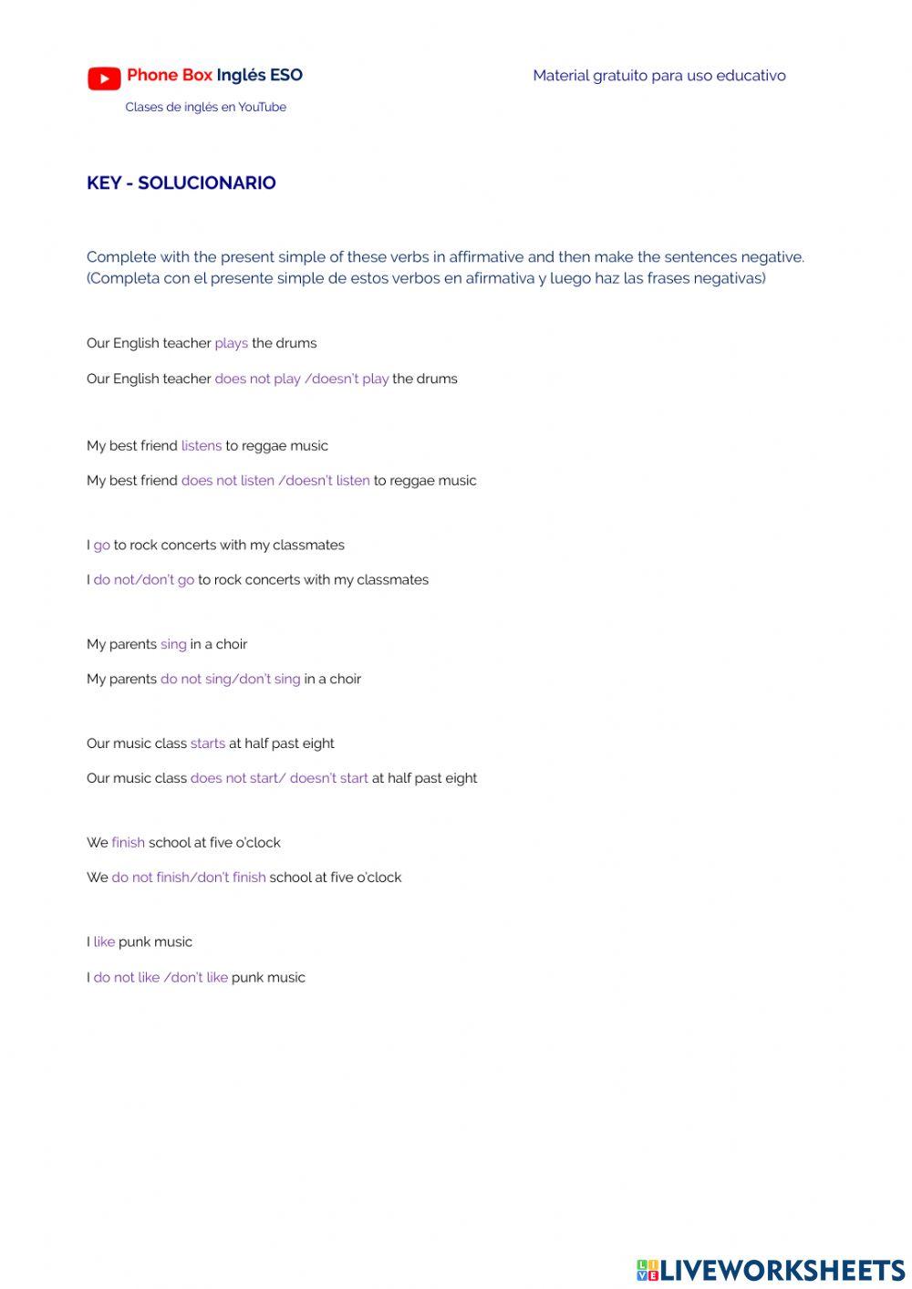 2ºESO-Present Simple.ejercicio.1