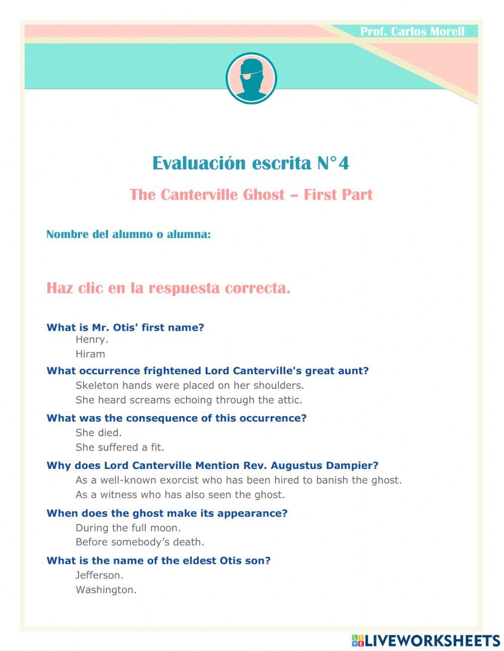 The Canterville Ghost - Parte 1