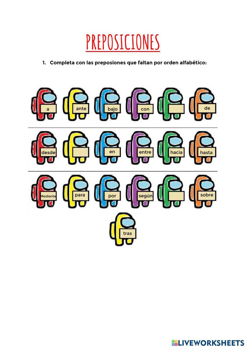 Preposiciones nivel 1