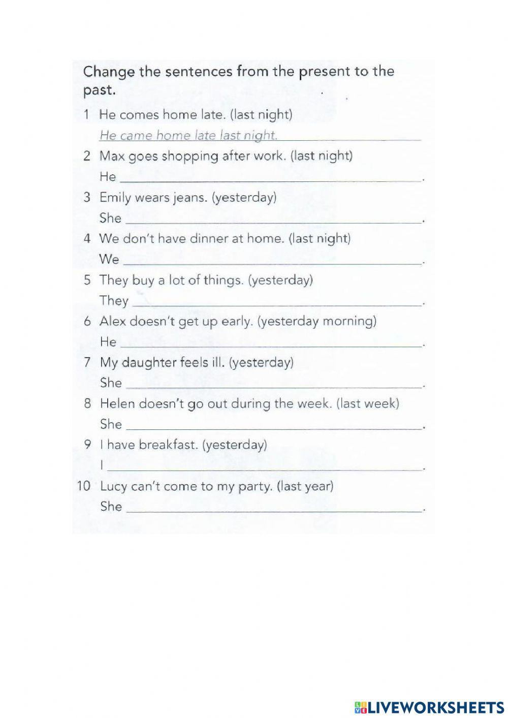 Past simple - Irregular Verbs