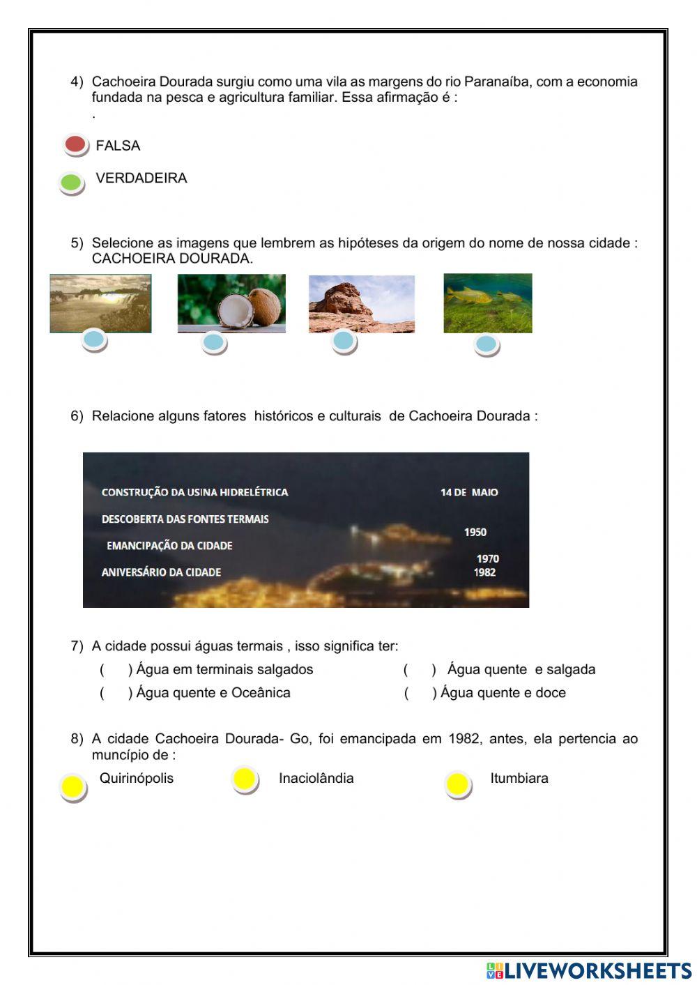 História de Cachoeira Dourada - Go