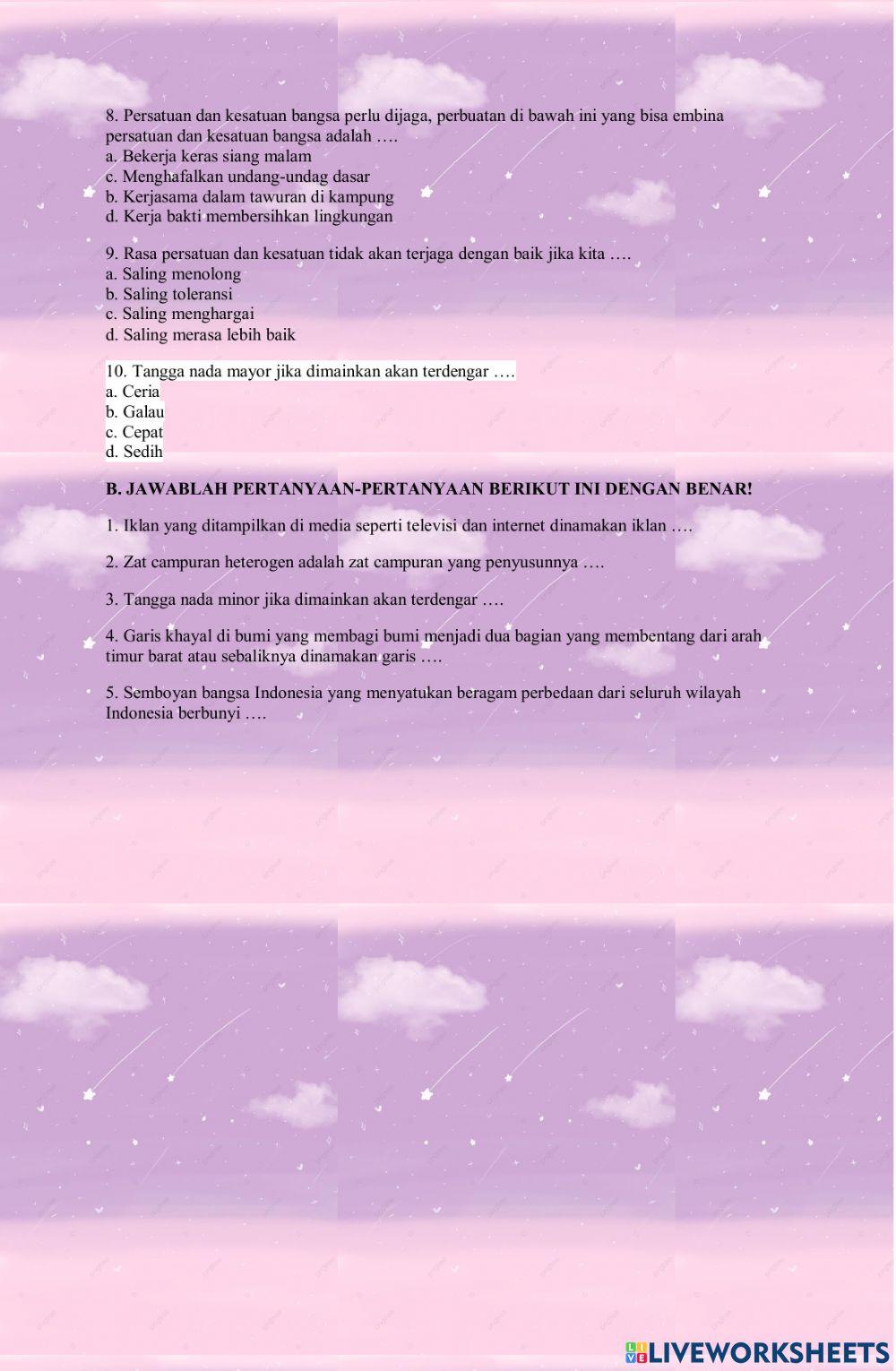 Soal tema 8 subtema 3