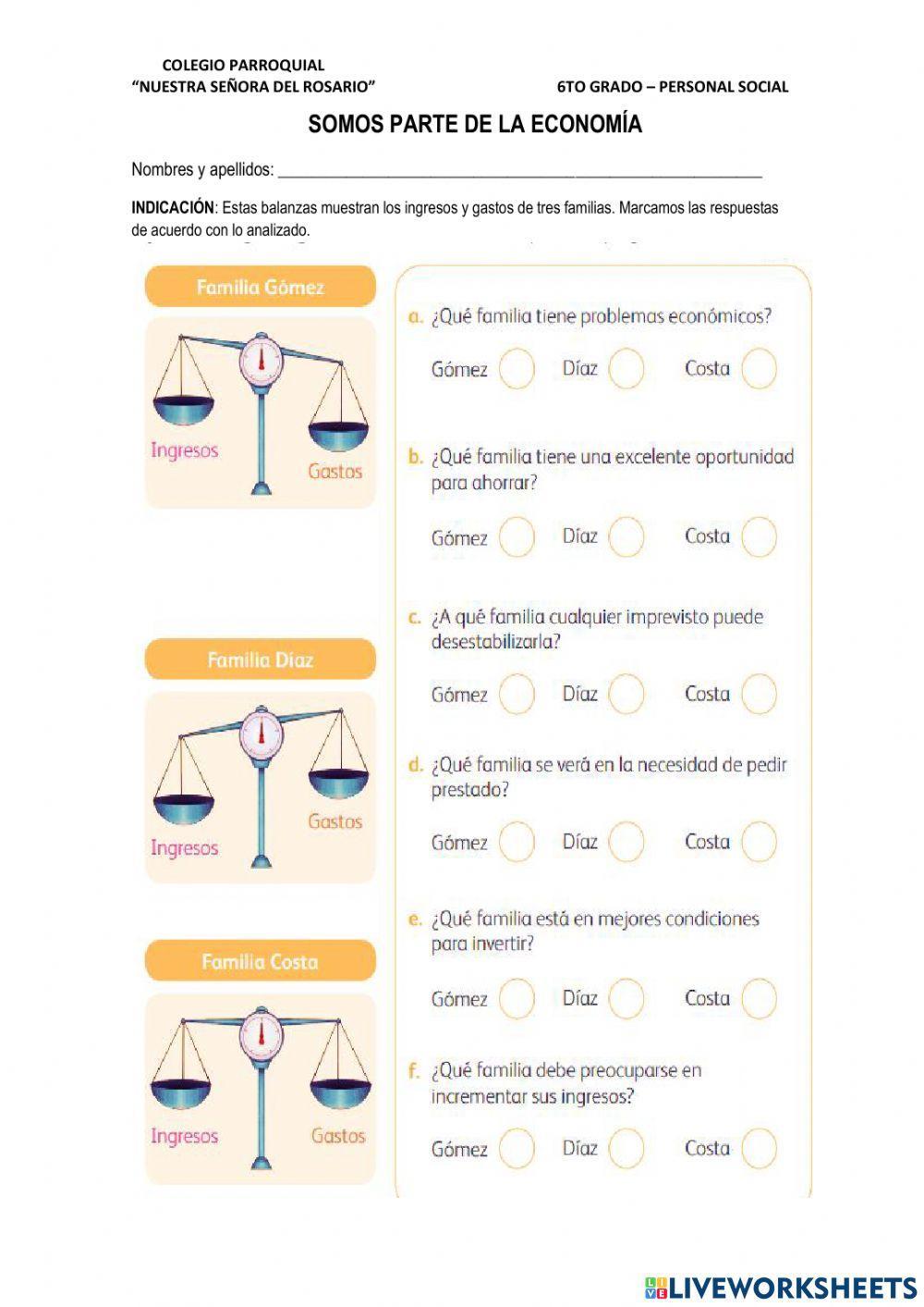 Somos parte de la economía - 6to
