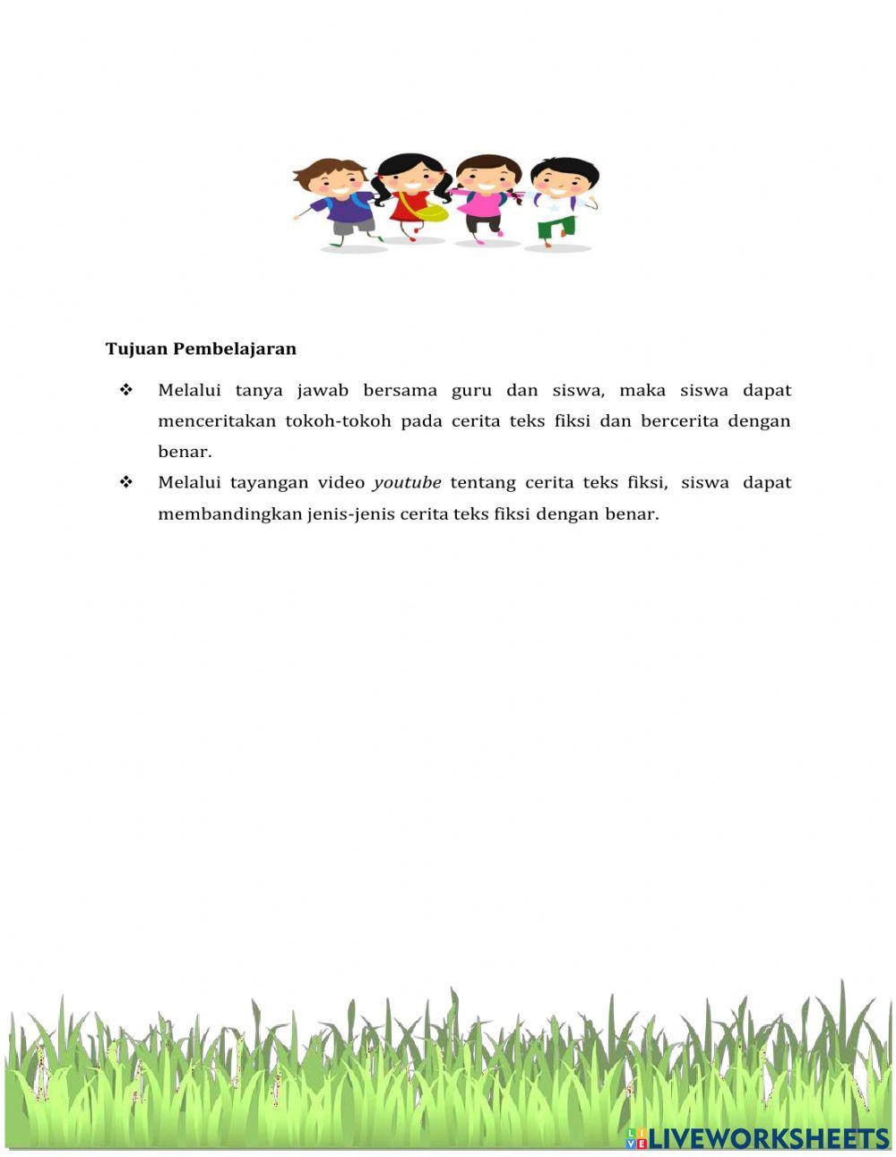 LKPD Interaktif  Bahasa Indonesia Kelas 4 SD tentang jenis-jenis teks fiksi