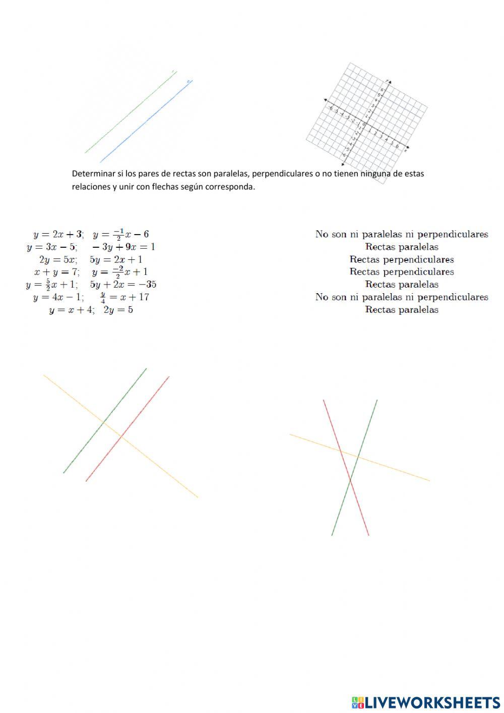 RECTAS PARALELAS Y PERPENDICULARES