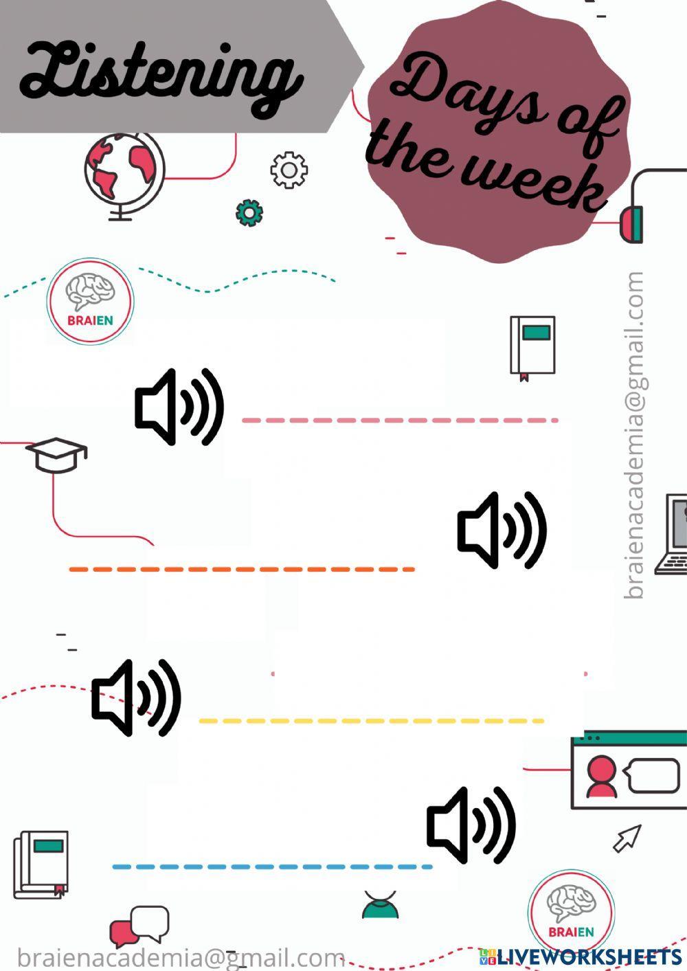 963237 | Days of the week. Listening | Pilu2581