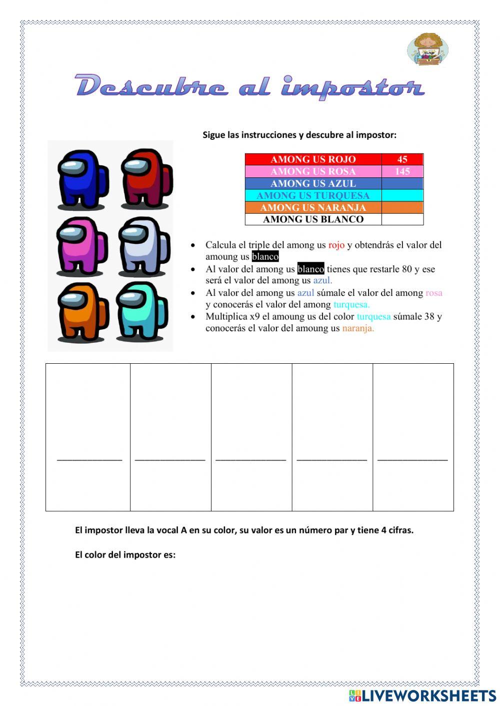 Descubre al impostor