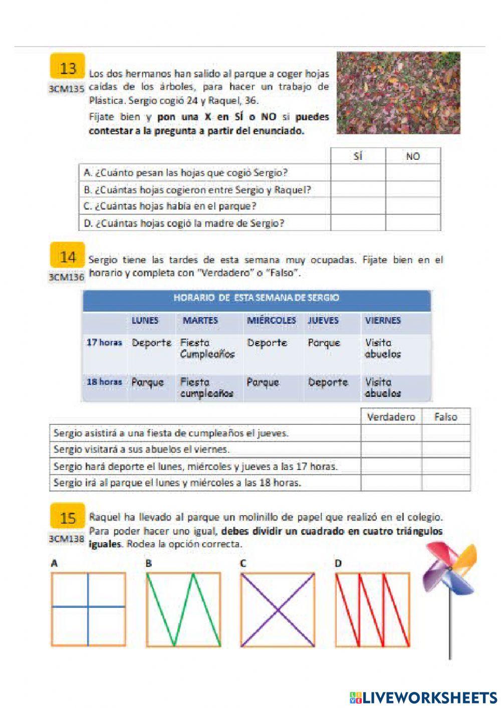 Prueba externa tercero 5