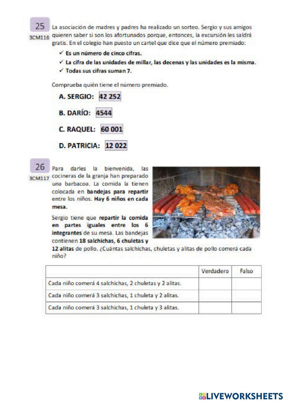 Prueba externa tercero 6