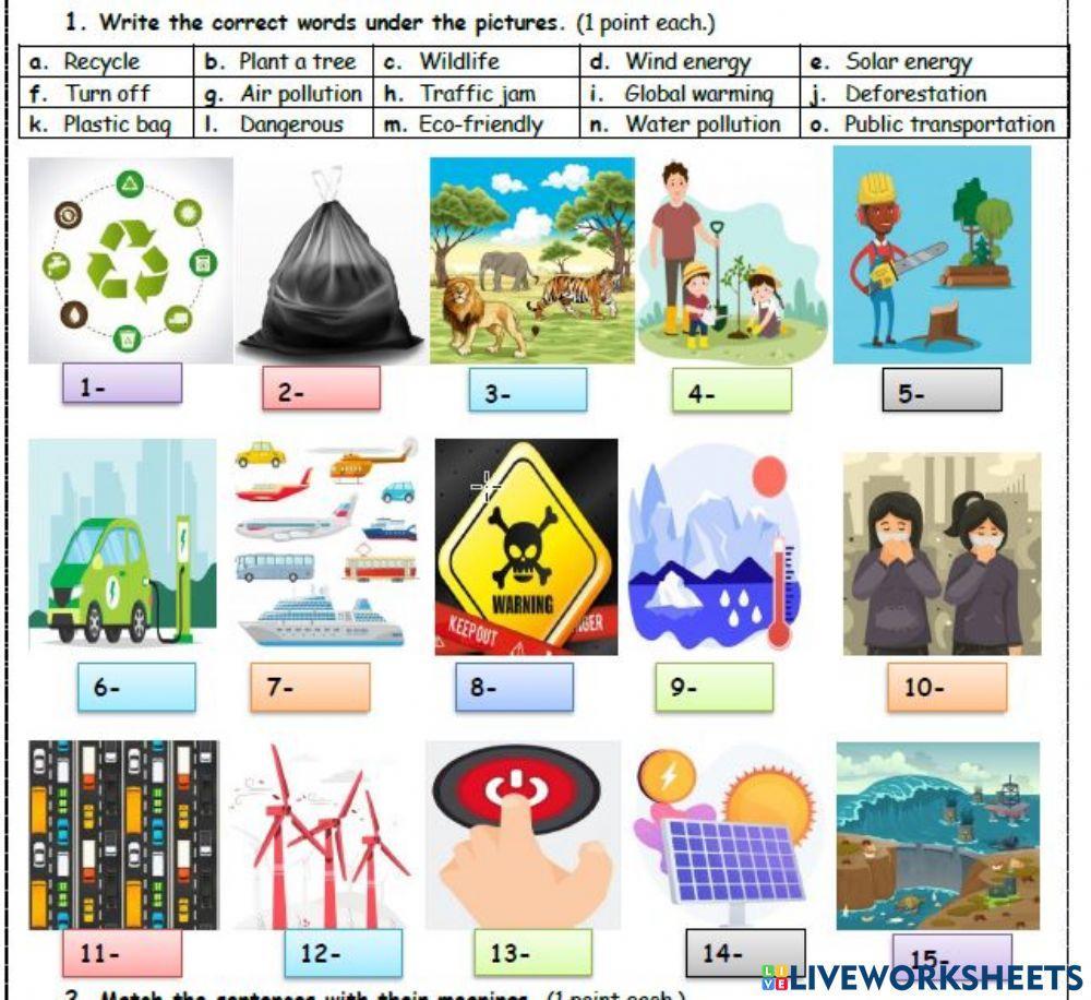 2020-2021 Educational Year, Potpori Revision of 9th Unit (Environment) for 7th Grade Students