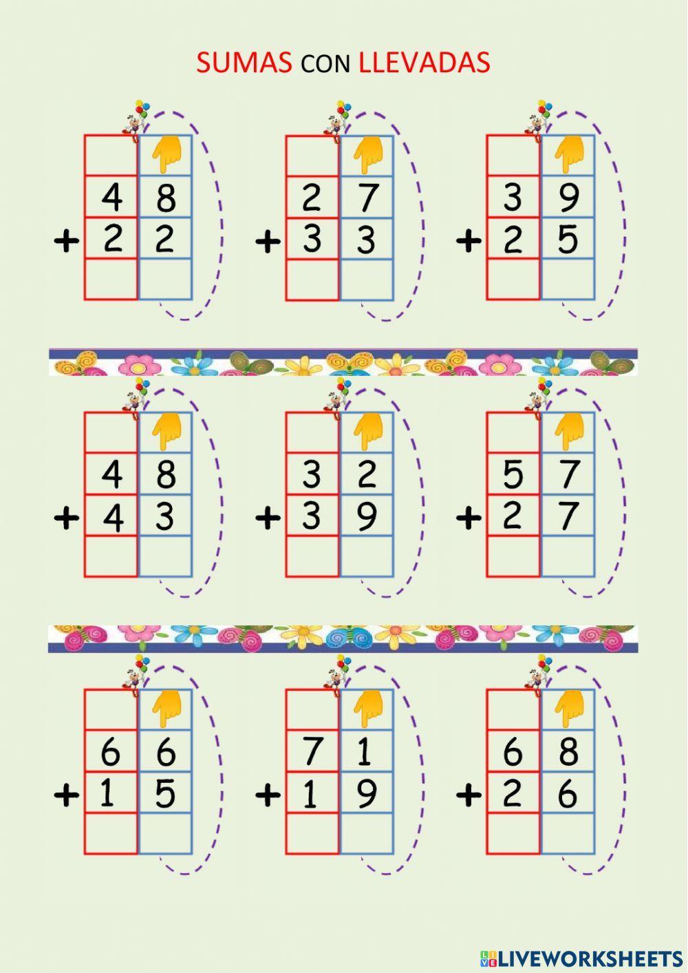 Sumas con llevadas