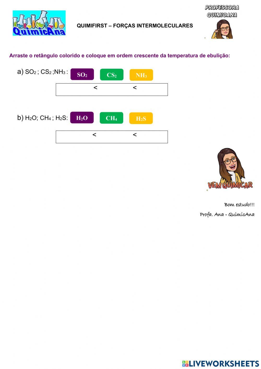 Quimfirst: Forças Intermoleculares