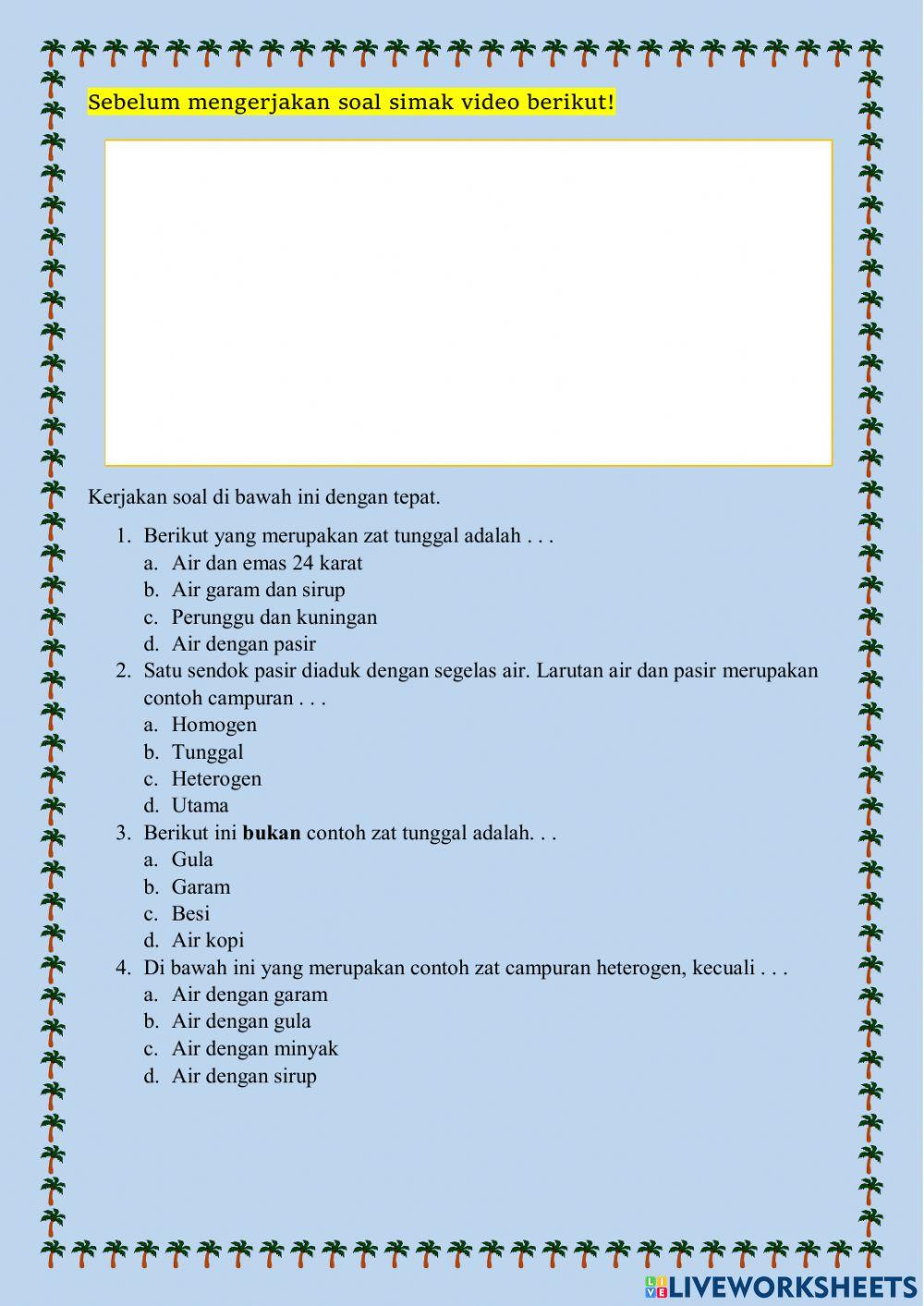 Soal Tema 9 Subtema 1 PB 5