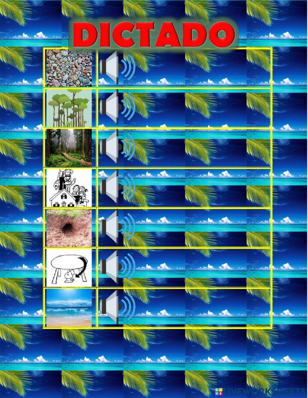 Vocabulario de Donde viven los animales