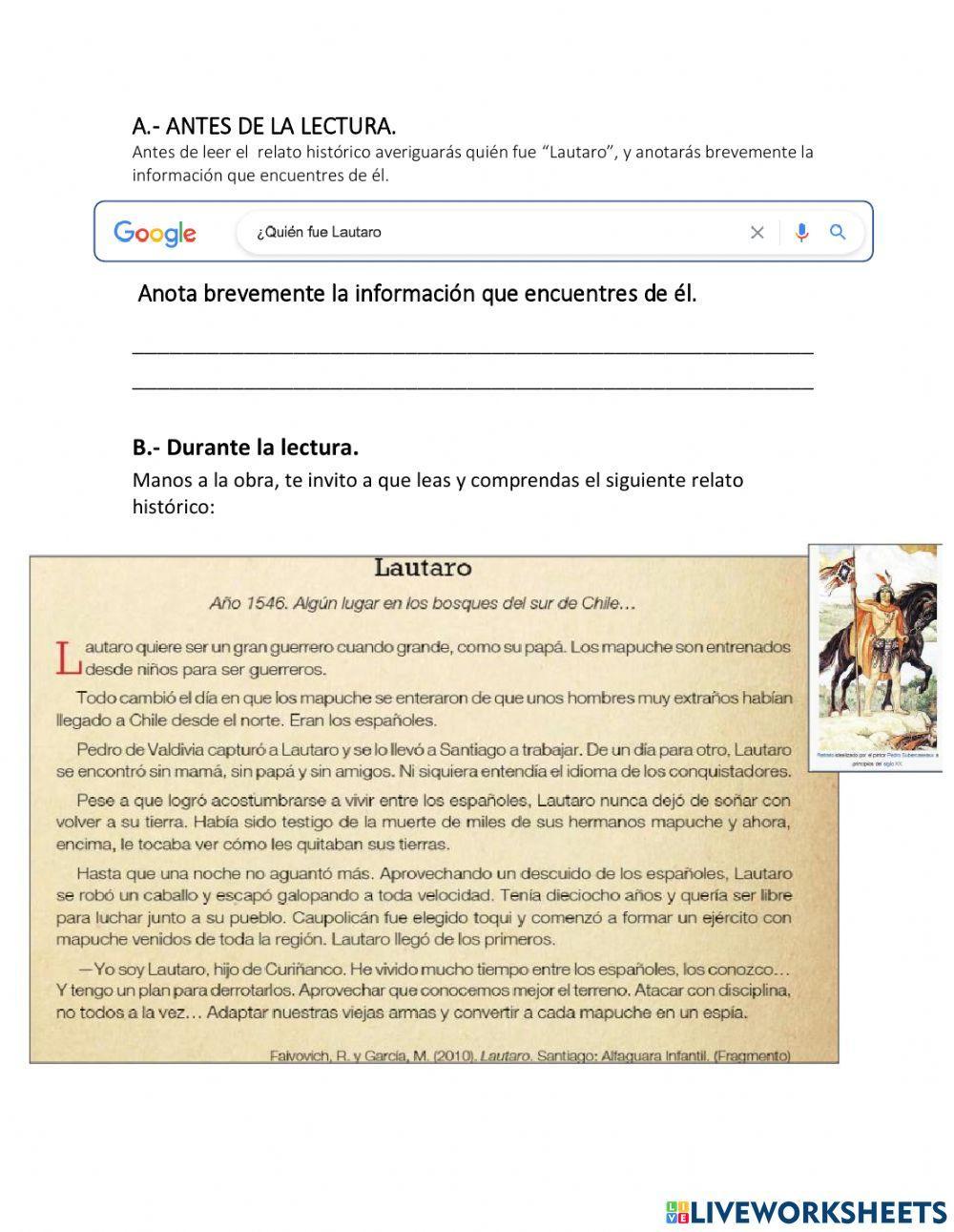 Texto de relatos historicos