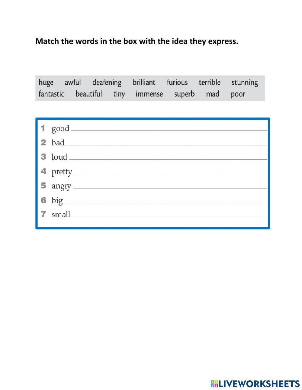 Arts and Theatre voc lesson 7