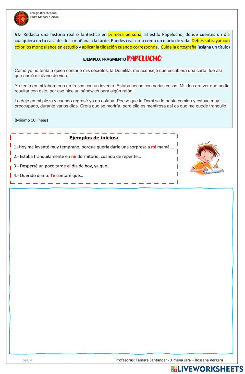 Guía n°3 Lenguaje-6°año-Primer Trimestre.