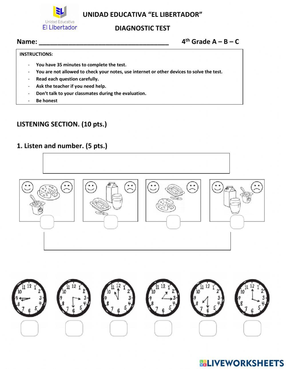 Diagnostic Test L&W