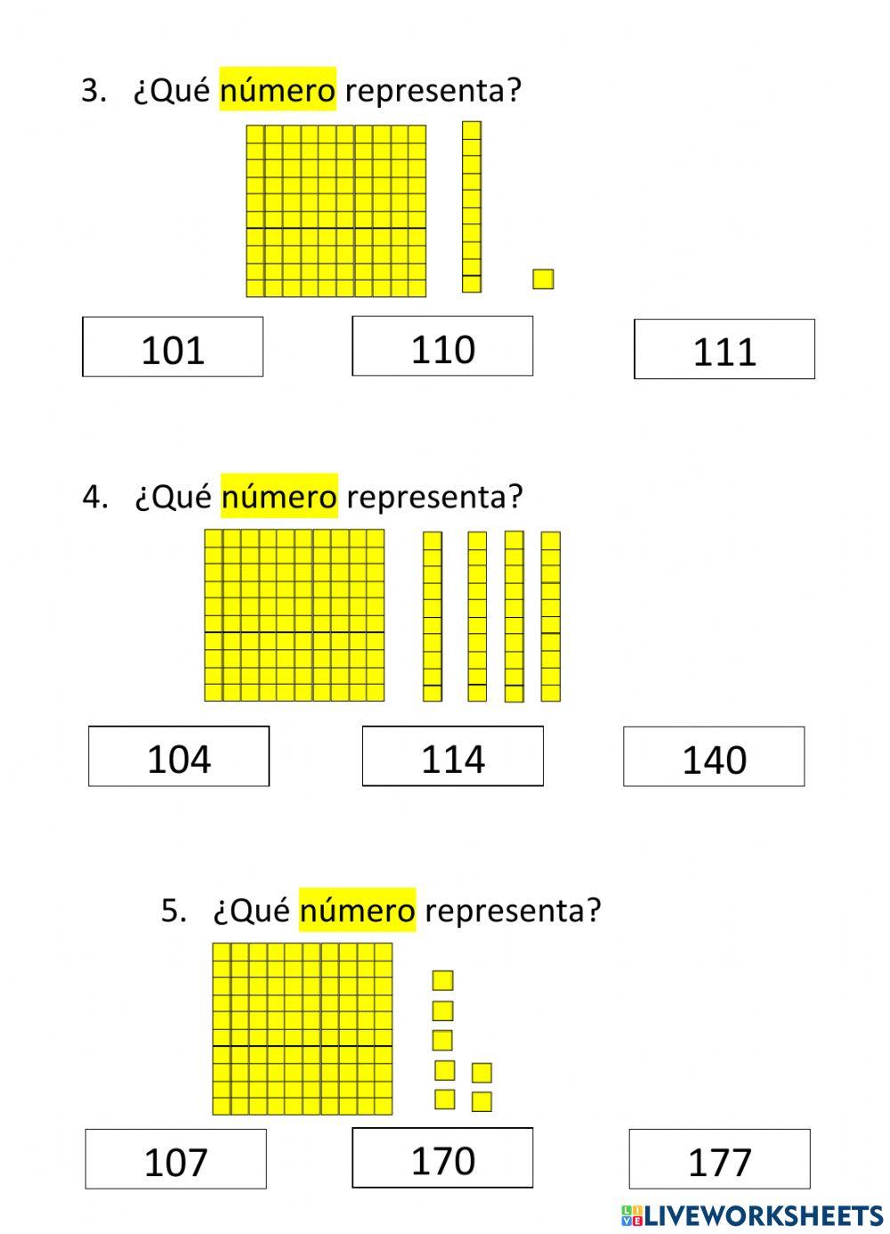 Prueba unidad 1 representación de números 3°