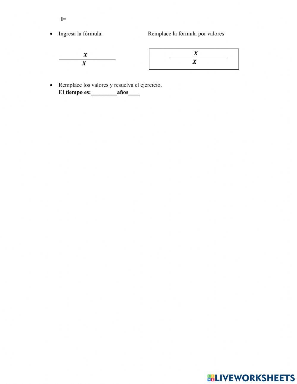 Ejercicios sobre el interés