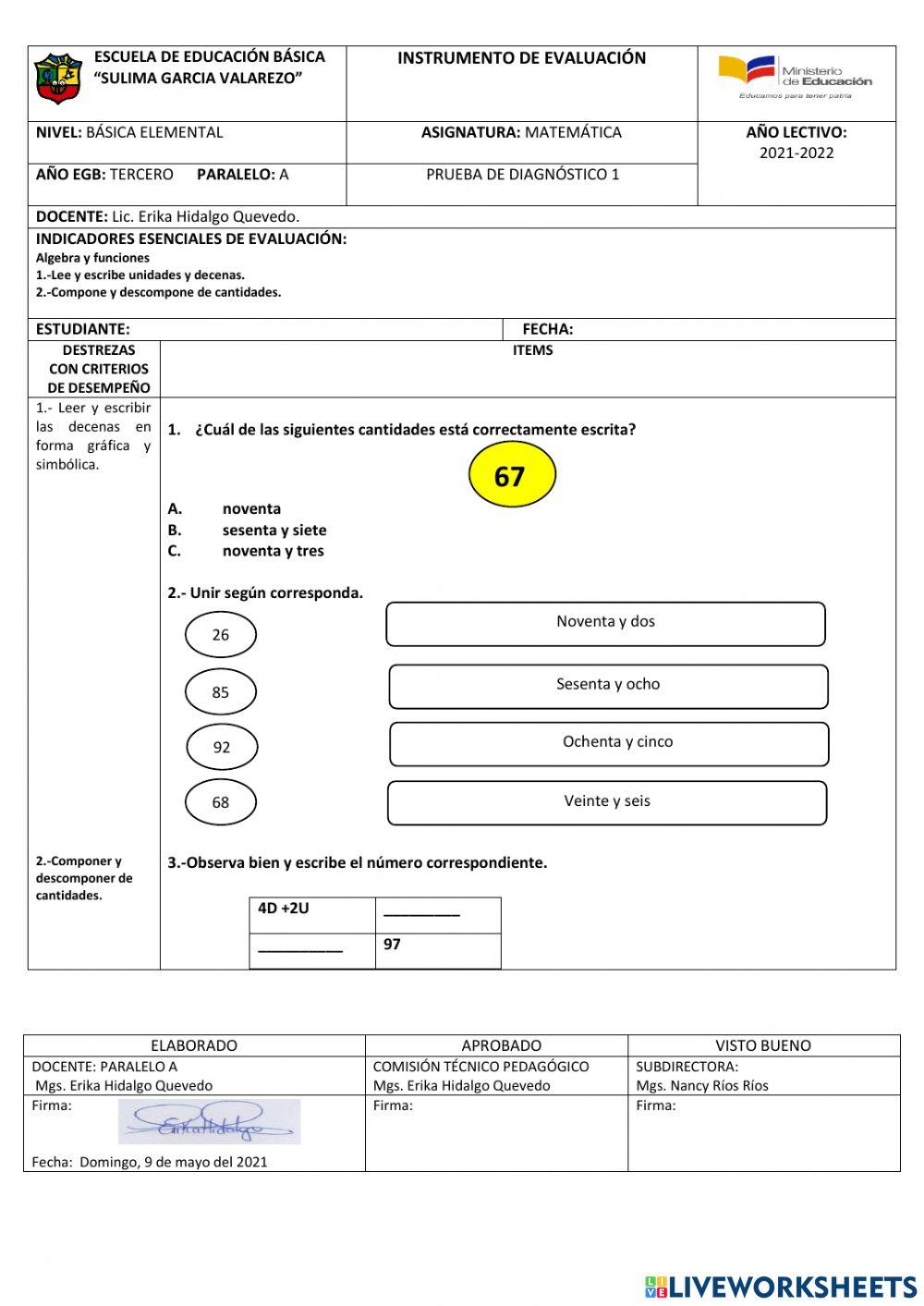 Prueba de diagnóstico 1