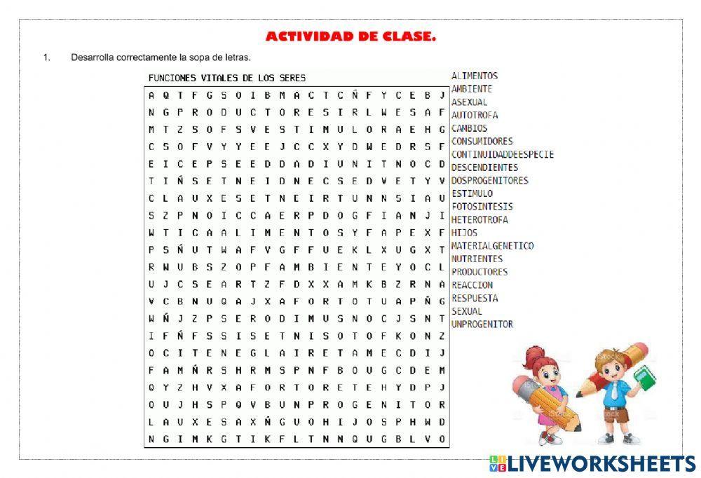 Funciones vitales de los seres vivos.