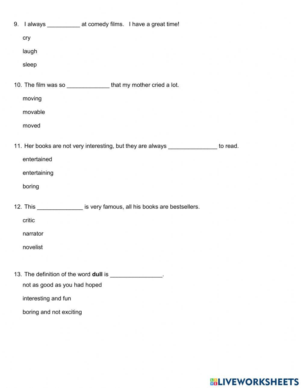 Assessment instrument
