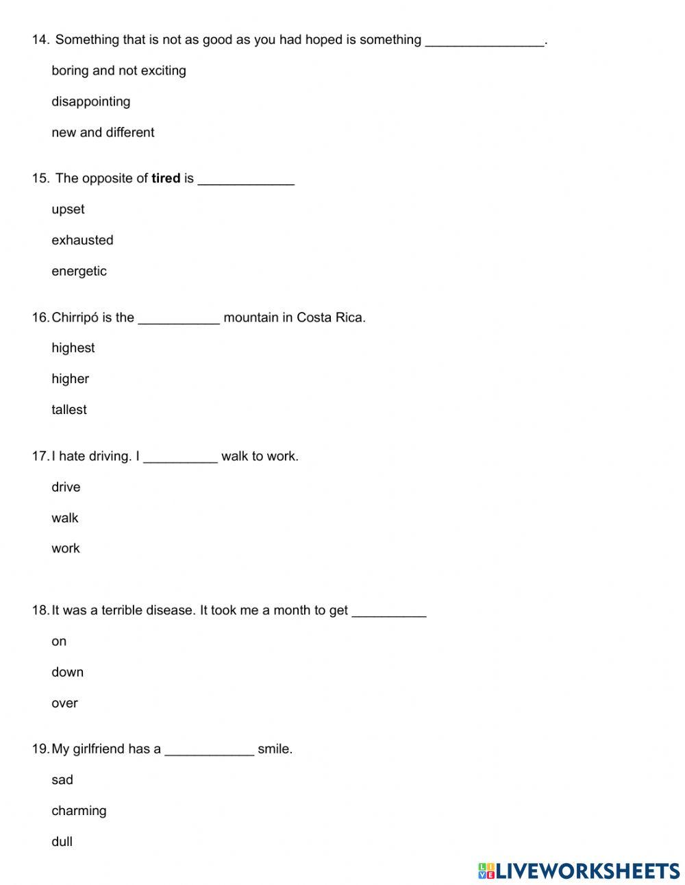 Assessment instrument